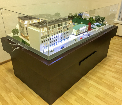Model of a luxury residential building